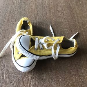Yellow youth size 13 Converse All Stars